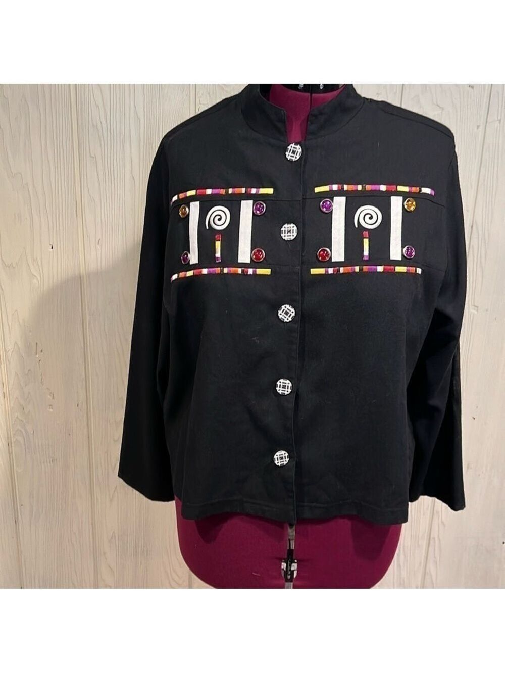 GEPETTO Vintage Embellished Waist Length Jacket XL